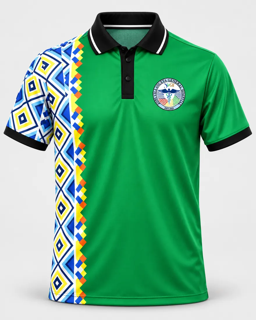 Green company polo
