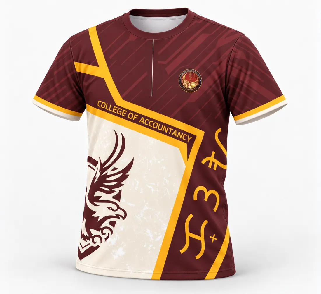 Maroon and gold sublimated shirt